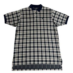 Polo by Ralph Lauren S (Youth XL) Plaid 100% Cotton Polo Shirt 90s Made in USA